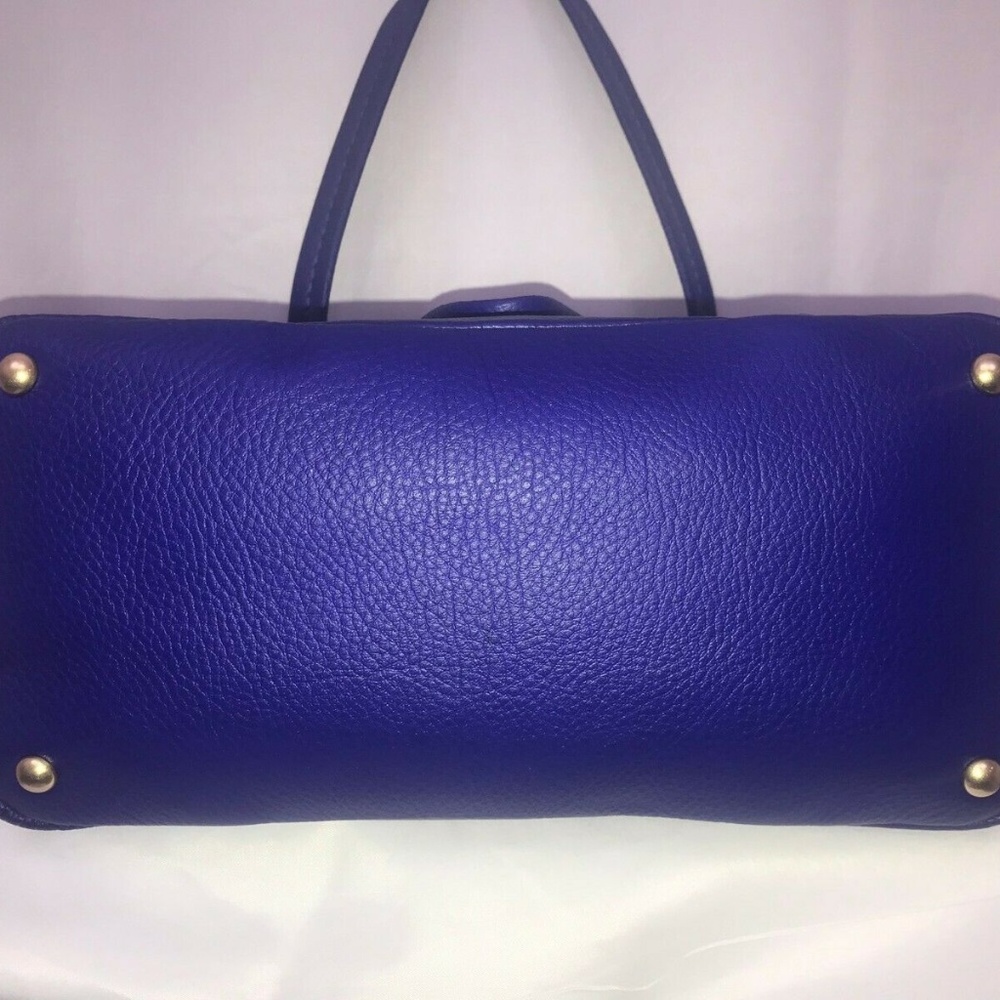 Vera Bradley GAGE BLUE Leather Mallory TOTE NWT - Picture 5 of 8